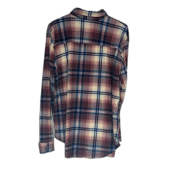 Birch and Stone Long Sleeved Plaid Flannel Button Down Shirt Size Large - Picture 3 of 7